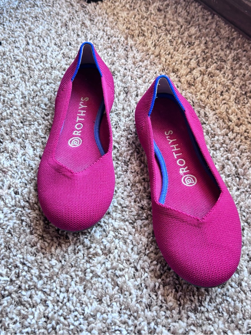Rothy's Women's Fuchsia Knit Ballet Flats
